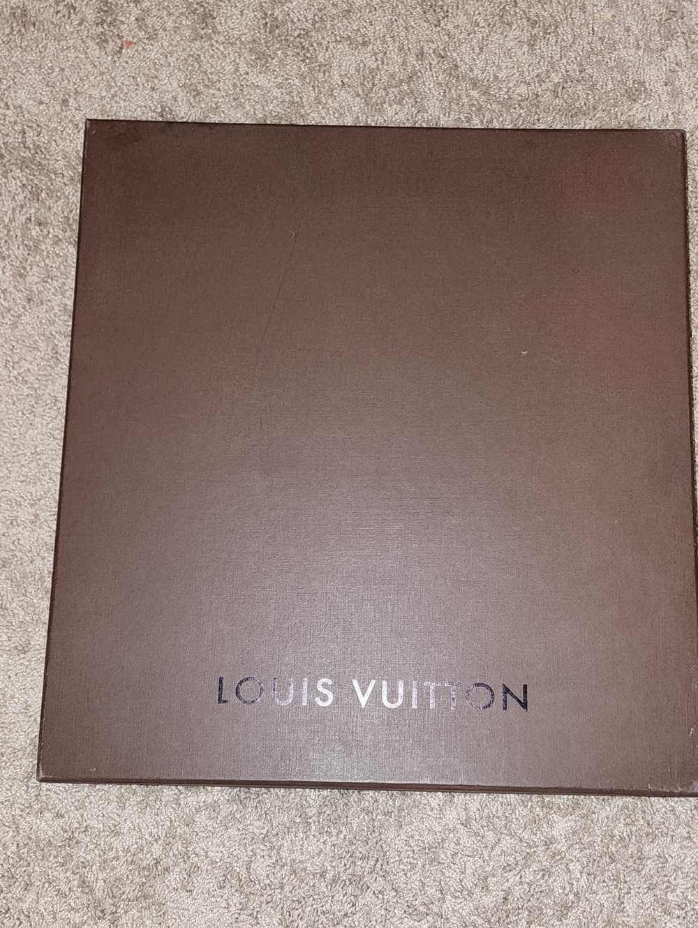 Authentic Louis Vuitton Brown Sturdy Gift Shirt Clothing Box